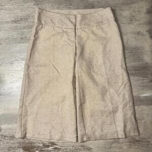 NWT Vintage Plumeria Y2K Cream Wool Blend Gauchos Capri’s Size 5 Jrs